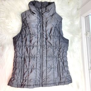 New York & Co women s charcoal silver grey puffer lightweight vest
